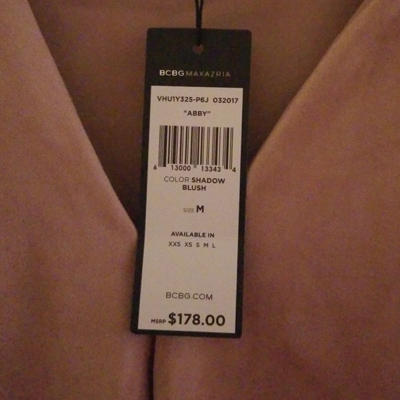 COPY - NWT BCBG Maxazria asymmetrical suede Top - Picture 2 of 3